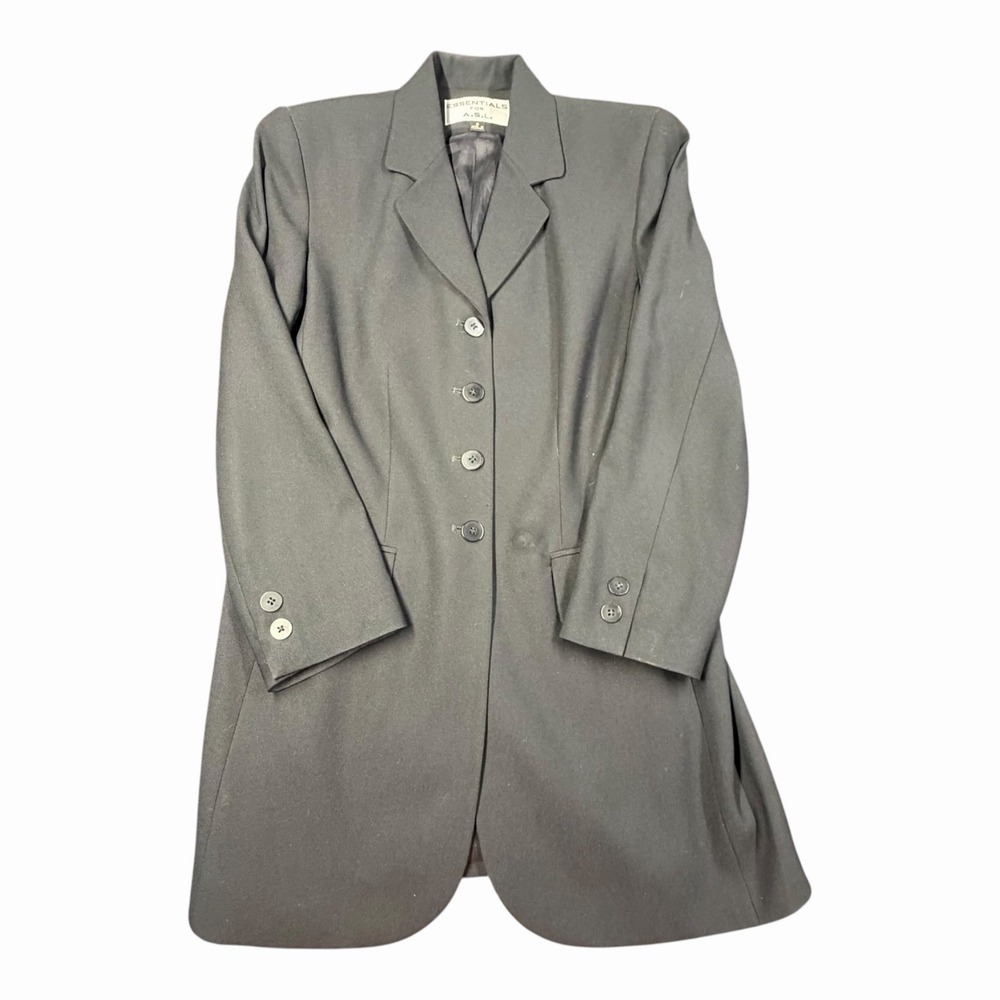 Essentials‎ for A.S.L. Women's Black Longline Blazer - Size 8